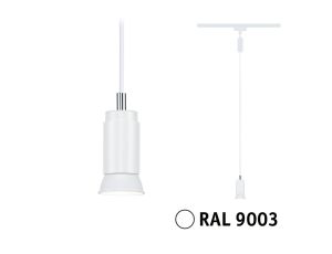 Oprawa zwieszana URail Runa max 1x10W GU10 DIM 230V biały RAL 9003 / metal