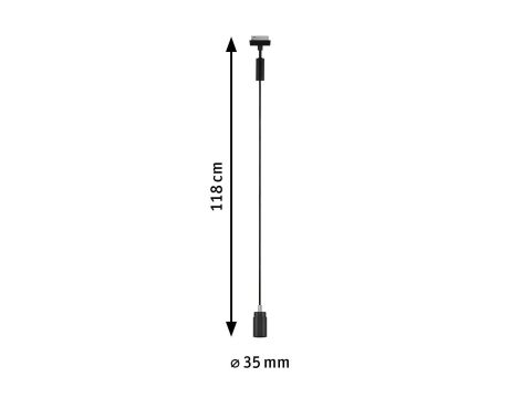 Oprawa zwieszana URail Runa max 1x10W GU10 DIM 230V czarny mat / metal - 8