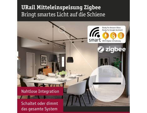 Zasilanie środkowe URail SH Zigbee max.100W 230V czarny / tworzywo sztuczne - 7