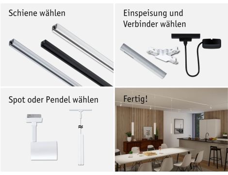 Adapter środkowy URail SH Zigbee ściemnianie/włączanie max.50W 230V biały RAL 9003 / metal - 5