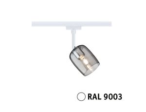 Spot Blossom URail max 1x10W G9 DIM 230V biały RAL 9003 / szkło przydymione