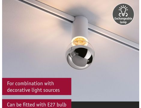 Oprawa Ceiling Socket URail max 1x20W E27 230V biały RAL 9003 / metal - 12