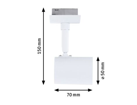 Reflektor na szynoprzewód URail Limba LED 4W 340lm 3000K 230V Biały RAL9003 / tworzywo sztuczne - 9