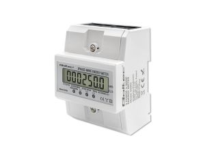 Qoltec Trójfazowy elektroniczny licznik miernik zużycia energii na szynę DIN 400V 100A LCD 4P