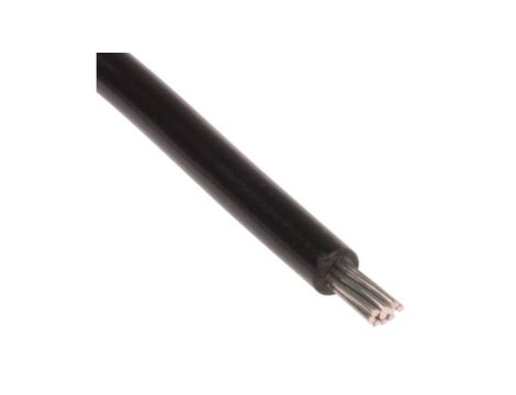 Przewód jednożyłowy linkowy, UL1007/UL1569, 0,52 mm, 8/0,25 mm, 20 AWG, PVC, 300 V, Czarny, dł. 100m, RS PRO
