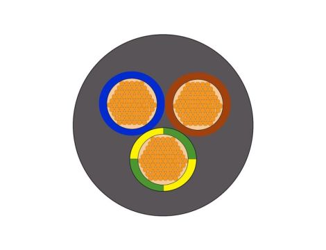 Przewód zasilający 3 Core Polichlorek winylu PVC Sheath Szary 11.8mm od , 300 V