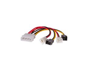 Adapter z kablem Akyga AK-CA-34 Molex (m) / 2x 3 pin 12V (m) / 2x 3 pin 5V (m) 4x 15cm