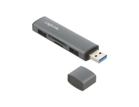 UA0394 Hub USB, USB A gniazdo x2, USB A wtyk, USB 3.2, PnP, aluminiowy