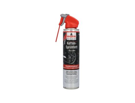 NIGRIN Preparat, smar do łańcuchów motocyklowych, bezbarwny 400ml