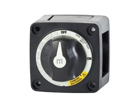 Przełącznik akumulatora Blue Sea Mini Dual Circuit Plus seria m, czarny