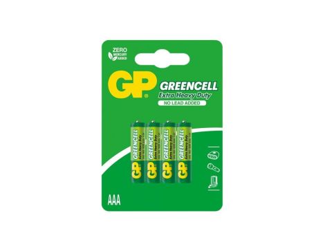 4 x bateria cynkowo-węglowa R03 / AAA GP GreenCell