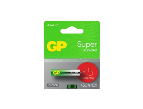 5 x bateria alkaliczna GP Super Alkaline G-TECH LR03 / AAA