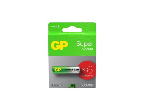 6 x bateria alkaliczna GP Super Alkaline G-TECH LR6 / AA