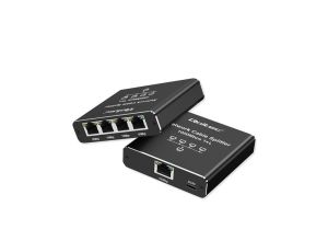 Qoltec Rozdzielacz Splitter Ethernet mini SWITCH 1x4 RJ45 1000Mb/s USB-C Aluminium