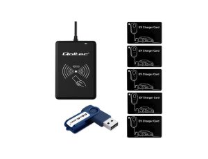 Qoltec System hotelowy EV programator kart EV + oprogramowanie + 5 kart EV