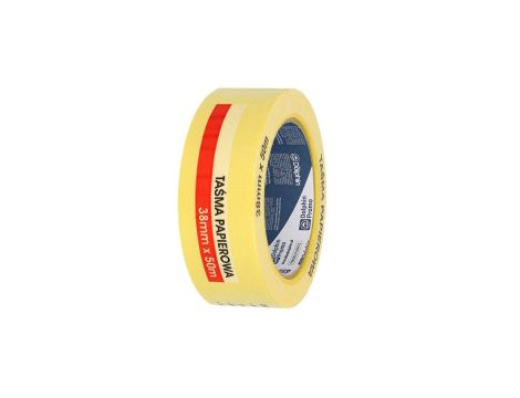 Taśma papierowa żółta 38mmx50m Blue Dolphin