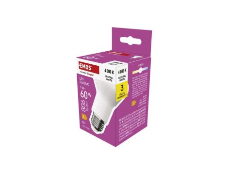 Żarówka LED Classic R63 / E27 / 7 W (60 W) / 806 lm / neutralna biel ZQ7E43