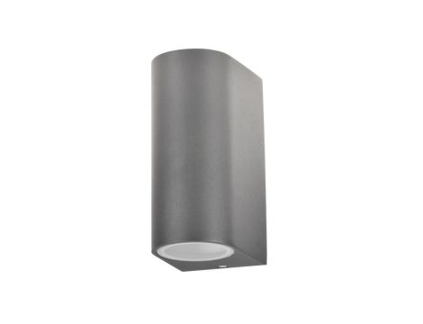 Kinkiet ogrodowy zewnętrzny góra dół na LED 2x GU10 BOSTON GOLDLUX ALUMINIUM SZARY owalny