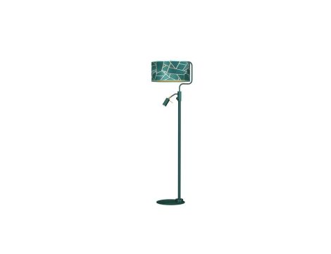 Lampa podłogowa ZIGGY GREEN Gold/Bottle 1xE27 + 1x mini GU10 MLP7582 Milagro