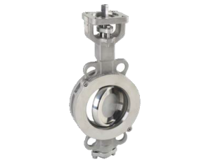 Przepustnica bezkołnierzowa EMARIS z dźwignią reczną dysk AISI316 PN10/16/ASA150/25/40/ASA300 AISI316 DN 50 Socla