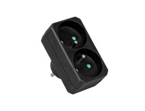 Rozgałęźnik sieciowy 2x 2P+0 3500W 230V czarny VA0131B VAYOX