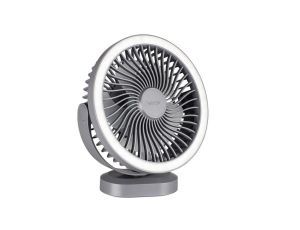 Wentylator biurkowy z akumulatorem i lampką 48xSMD szary VA0338G Vayox