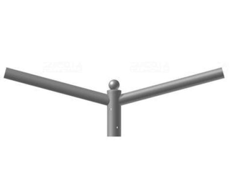 Wysięgnik słupowy WR-4/2/0,5/5 ZP aluminiowy podwójny anodowany INOX ROSA