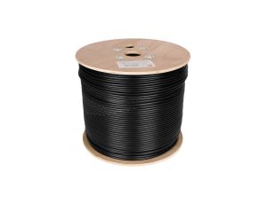 Kabel teleinformatyczny F/UTP kat.6 zewnętrzny żelowany Fca PE czarny NEKU /50m/