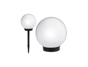 Solarna lampa wolnostojąca ogrodowa - kula 20x20x53cm, bialy LED GB123