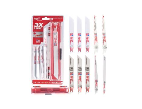 Zestaw brzeszczotów do piły szablastej 10 sztuk SAWZALL MILWAUKEE