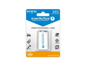 Akumulator Ni-MH 6F22 9V 320mAh R2U Professional Line