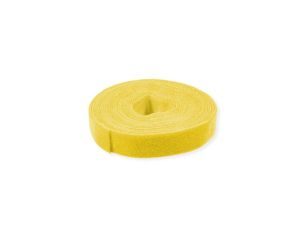 VALUE Taśma rzepowa na rolce, 10 mm, żółta, 25 m