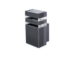 Kinkiet ogrodowy elewacyjny INEZ Ciemny Szary GU10 Aluminium IP54