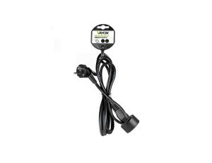 Przedłużacz elektryczny 1 gn+0 1,5m czarny VA0310-1,5B Vayox