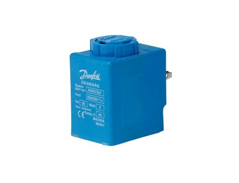 Danfoss Cewka elektromagnetyczna, BA230A, Styki płaskie DIN, Napięcie zasilania [V] AC: 220 - 230, Opakowanie zbiorcze dla przemysłu - 042N8501