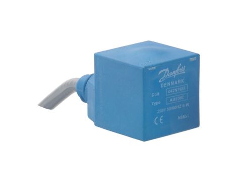 Danfoss Cewka elektromagnetyczna, AU230CS, Przewód, 1.00 m, Napięcie zasilania [V] AC: 230, Opakowanie zbiorcze dla przemysłu - 042N8651