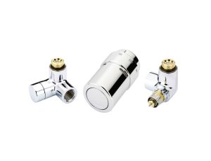 Danfoss Zestawy RAX Design, Kątowy, RAX, Chrom - 013G4003