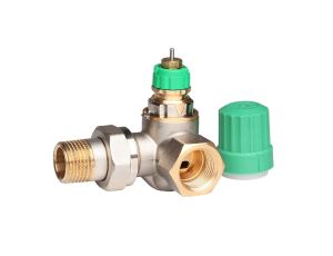 Danfoss Zawory grzejnikowe, RA-DV, Dynamiczny (niezależny od ciśnienia), DN 15, Podwójny kątowy prawy - 013G7719