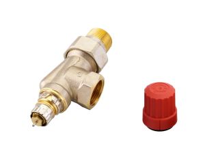 Danfoss Zawory grzejnikowe, RA-N, Przepływ normalny, DN 20, Kątowy poziomy, D - 013G0155