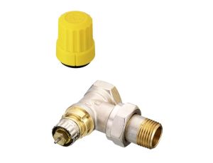 Danfoss Zawory grzejnikowe, RA-UN, Przepływ niski, DN 15, Kątowy, D - 013G3003