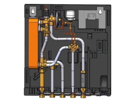 Danfoss EvoFlat WSS, Typ 3, 10 bar, 95 °C, Nazwa regulatora CWU: TPC-M, Termostat - 145G0192