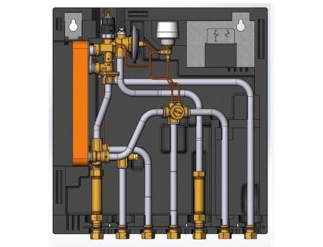 Danfoss EvoFlat FSS, Typ 2, 10 bar, 95 °C, Nazwa regulatora CWU: TP7001, Termostat - 145B0070