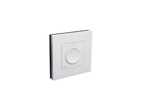 Danfoss Regulacja ogrzewania podłogowego, Danfoss Icon, Bezprzewodowy termostat pokojowy z pokrętłem, 3.0 V, Liczba kanałów: 0, Naścienny - 088U1080