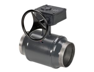 Danfoss Zawory kulowe, JIP-WW, RB (standard.), przekładnia ślimakowa, Ze zredukowanym przelotem, PN 25, DN 400, Do wspawania - 065N0176