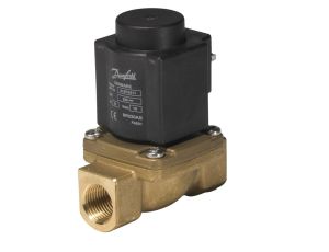 Danfoss Zawór elektromagnetyczny, EV225B, Funkcja: NC, G, 1/2, 2.200 m³/h, PTFE - 032U380431