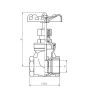 Zawór zasuwowy gwintowany Flowmatik G 2 GW PN16, nierdzewny 316, PTFE - 5