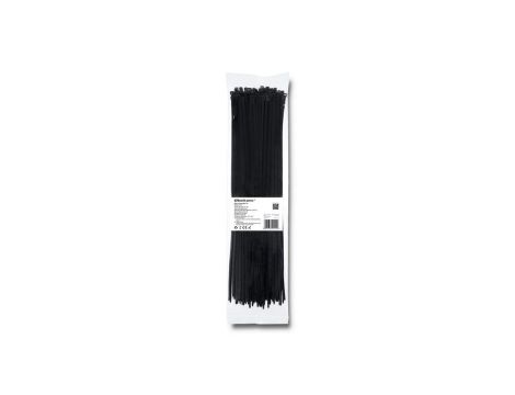 Qoltec Opaski zaciskowe/trytki 3.6*370mm Nylon66 UV Czarne