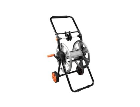 Wózek na wąż ogrodowy metalowy do 60 m węża 1/2 z prowadnicą węża 15-792