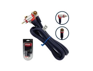 VITALCO RKD240 Kabel Coaxial Audio 2x RCA Cinch (wtyk kątowy) / 2x RCA Cinch (wtyk kątowy) 1m