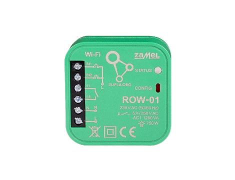 SUPLA Odbiornik wi-fi dopuszkowy 1-kanałowy dwukierunkowy ROW-01